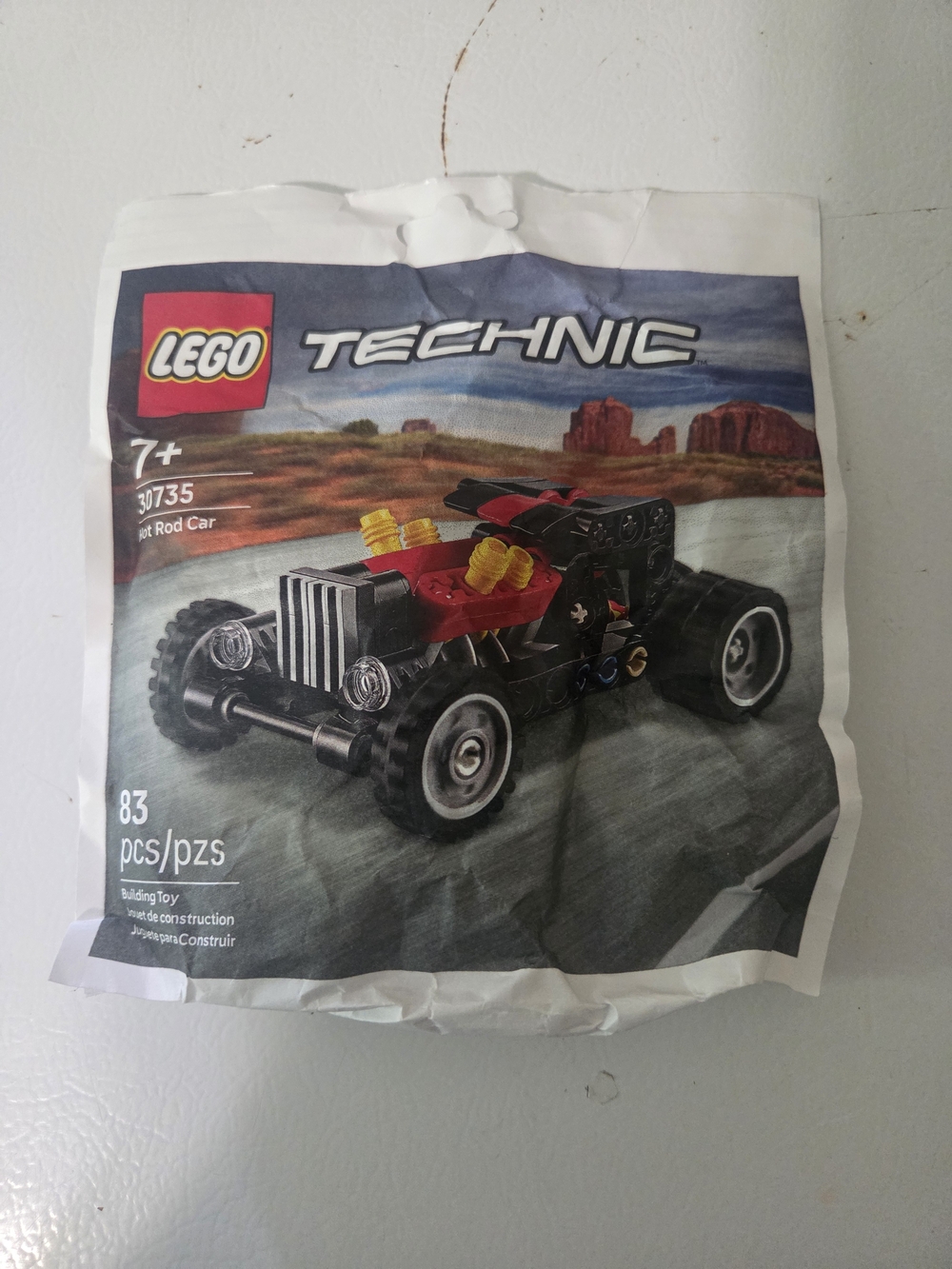 LEGO Technic Red & Black Hot Rod Car Building Set (30735)